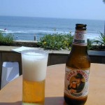 湘南で海を眺めながらビール